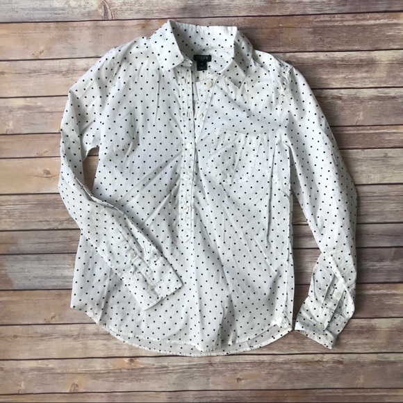 J. Crew Factory Tops - NWT J. Crew BRAND NEW Women’s  Polka Dot Blouse